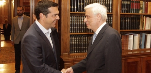 Odstupující řecký premiér Tsipras s řeckým prezidentem. 