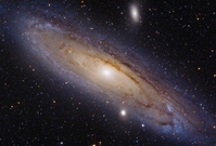 Spirální galaxie M31 v Andromedě. Za pár miliard let by na ni už nemusel být tak pěkný pohled jako dnes.