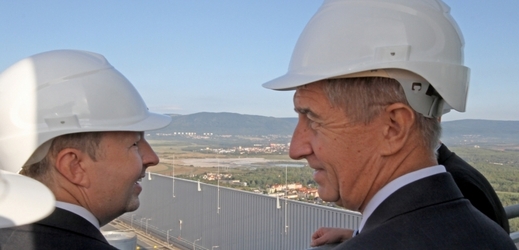 Richard Brabec a Andrej Babiš na čtvrteční návštěvě v Mostě.