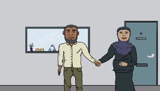 Pan Abdul a jeho manželka jsou v Dánsku už roky bez práce (z videa imigračního úřadu).