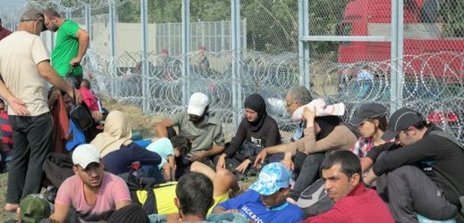 Uprchlíci u hranic. 
