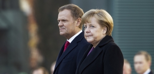 Donald Tusk a Angela Merkelová.