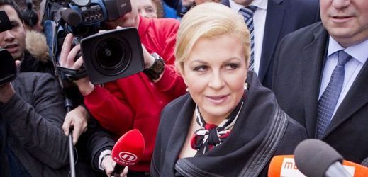 Chorvatská prezidentka Kolinda Grabarová Kitarovičová.