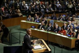 Barack Obama na zasedání Valného shromáždění OSN v New Yorku.