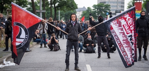 Demonstrace v Hamburku.