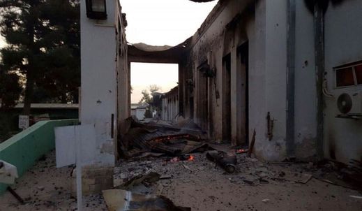 Zničená nemocnice v Kunduzu.