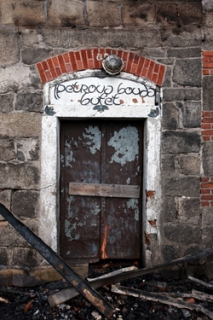 Původní vchod do Petrovy boudy.