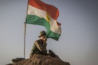 Voják kurdské jednotky v Iráku.