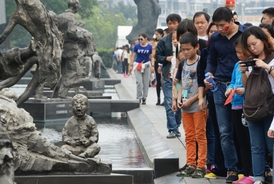 Památník připomínající masakr v Nankingu.