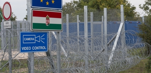 Maďarský hraniční přechod s Chorvatskem.