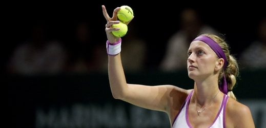 Neobvyklý trénink absolvovala tenistka Petra Kvitová den po prohře v prvním utkání na Turnaji mistryň.