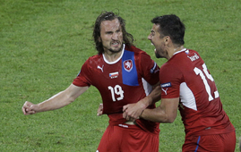 Petr Jiráček s Milanem Barošem na Euru 2012.
