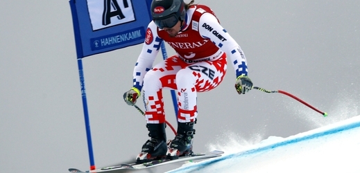 Sjezdový lyžař Ondřej Bank. 