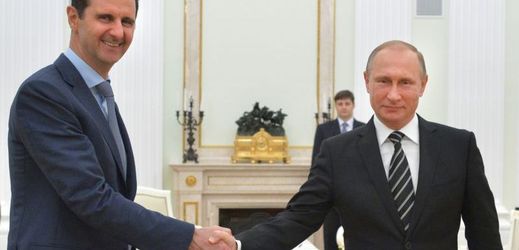 Syrský prezident Bašár Asad s ruským protějškem Vladimirem Putinem.