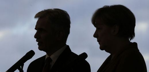 Angela Merkelová a Werner Faymann. 
