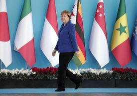 Německá kancléřka Angela Merkelová na summitu G-20, který se konal ve městě Antalya v Turecku.