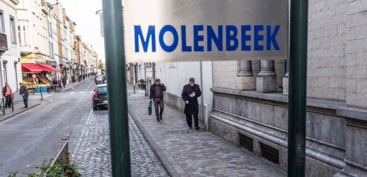 Bruselská čtvrť Molenbeek, kde žije většina islámských imigrantů. 