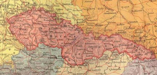 Československo v předválečných hranicích, sovětská anexe Podkarpatské Rusi znemožnila návrat oblasti pod správu Prahy.