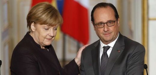Angela Merkelová a François Hollande.