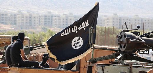 Vlajka a bojovníci IS.