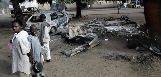 Sebevražedný útok v Nigérii v lednu tohoto roku.