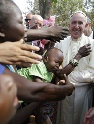 Papež František na návštěvě v Bangui.