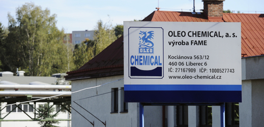 Výrobní závod petrochemické společnosti Oleo Chemical v Liberci (na snímku z 28. září).