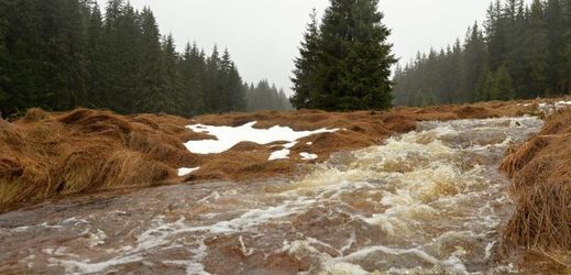 V důsledku vytrvalého deště a tání sněhu se začaly v Česku zvedat hladiny řek.