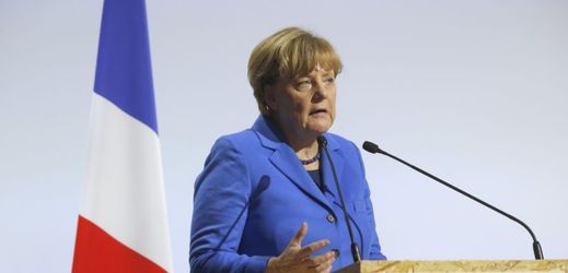 Angela Merkelová na summitu OSN v Paříži.