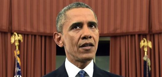 Americký prezident Barack Obama při projevu z Oválné pracovny v Bílém domě ve Washingtonu.