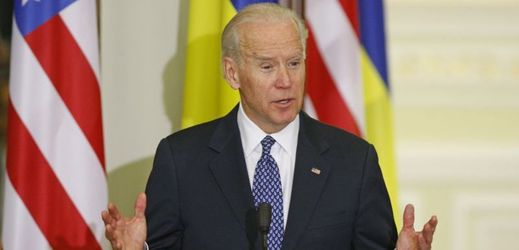 Americký viceprezident Joe Biden při své řeči na Ukrajině.