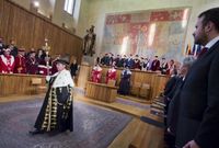 Ceremoniál jmenování profesorů v pražském Karolinu.