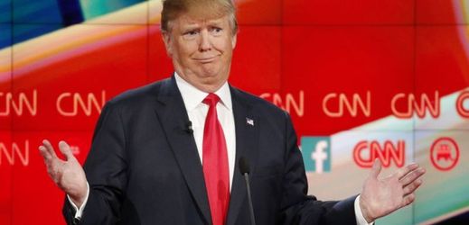 Donald Trump při předvolební debatě v Las Vegas.