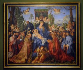 Obraz norimberského malíře, grafika a teoretika umění Albrechta Dürera (1471-1528) s názvem Růžencová slavnost. Jedná se o monumentální oltářní obraz vzniklý roku 1506 pro kostel San Bartolomeo ve Venice v Itálii.