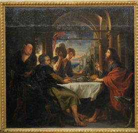 Národní galerie v Praze zapůjčila z muzea Prado v Madridu malbu Petra Paula Rubense Večeře v Emauzích. Na obraze je znázorněn příběh podle zprávy v Lukášově evangeliu (24, 13-35), kdy Ježíš Kristus po svém zmrtvýchvstání v Emauzích lámal učedníkům chléb, slavil první eucharistii.
