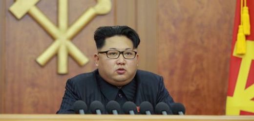 Kim Čong-un při novoročním projevu.