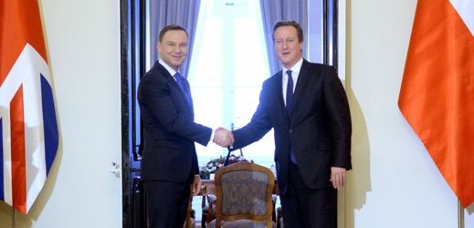 Polský prezident Andrzej Duda a David Cameron.
