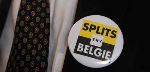 Odznak vyjadřující podporu rozdělení Belgie.