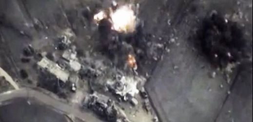 Ruské bombardování v Sýrii.