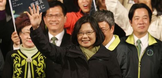 Vítězka prezidentských voleb v Tchaj-wanu Cchaj Jing-wen.
