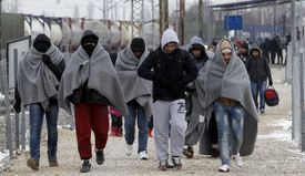 Migranti v Makedonii.