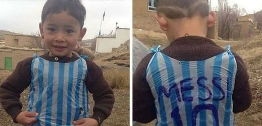 Murtaza Ahmadi, malý velký fanoušek Lionela Messiho.