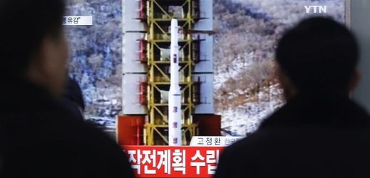 Vypuštění severokorejské rakety.