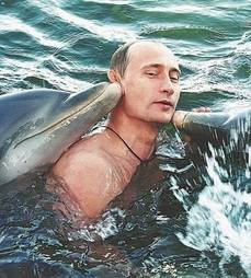 Milovník delfínů Vladimir Putin.