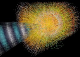 Srážka v konkurenčním urychlovači LHC.