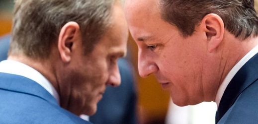 Zleva předseda summitů Donald Tusk a britský premiér David Cameron.
