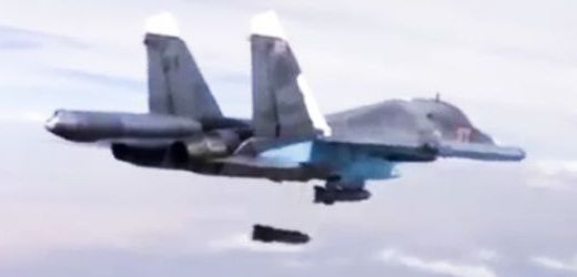 Ruský bombardér nad Sýrií. 