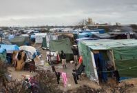 Uprchlický tábor ve francouzském Calais.