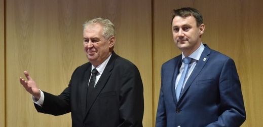 Prezident Miloš Zeman s hejtmanem Libereckého kraje Martinem Půtou. 