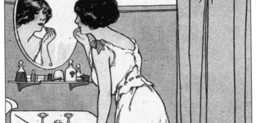 Dáma v koupelně. Jak to vypadalo v roce 1915.